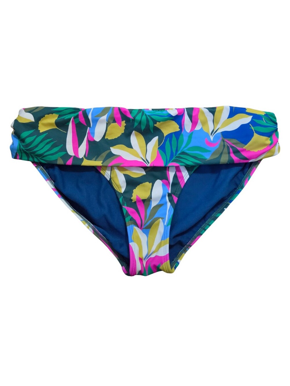 Boden Floral Swim Bottoms Womens US 14 Large Floral Palm Colorful Foldover Waist